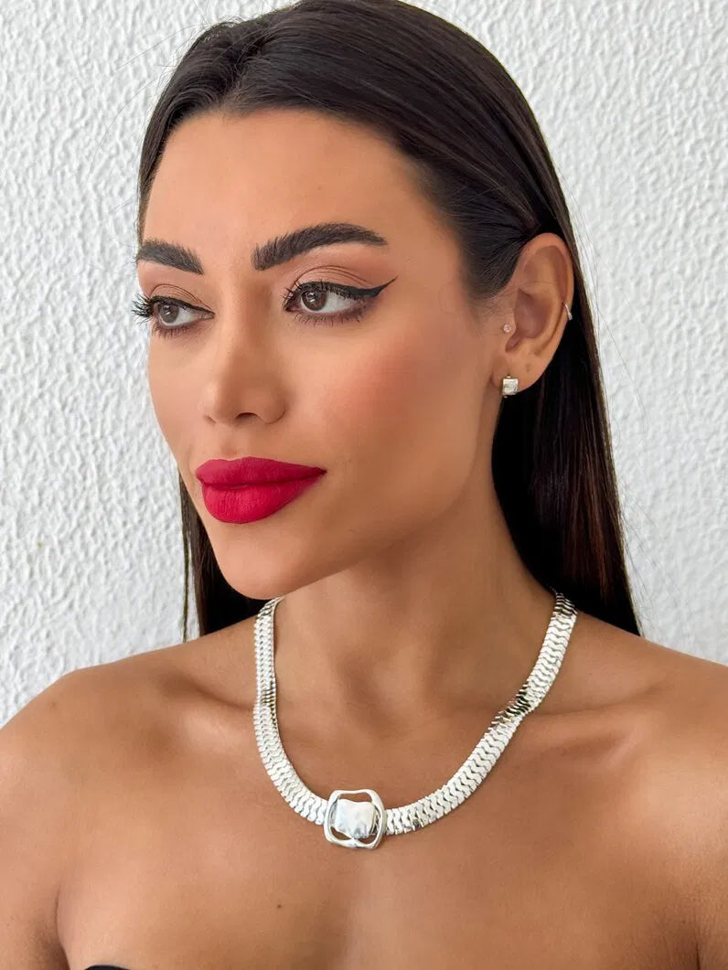 Colar Choker Folheado a Prata 925 Reforçado - Prata