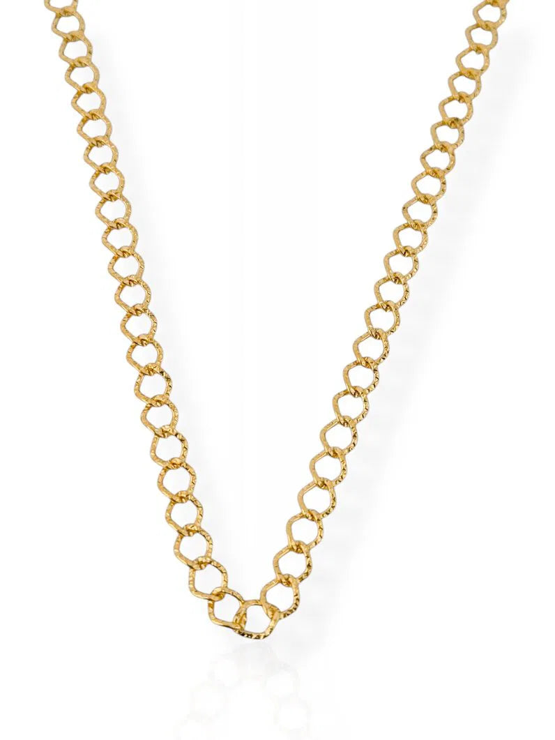 Colar Folheado a Ouro 18k Aneis Cruzados - ouro