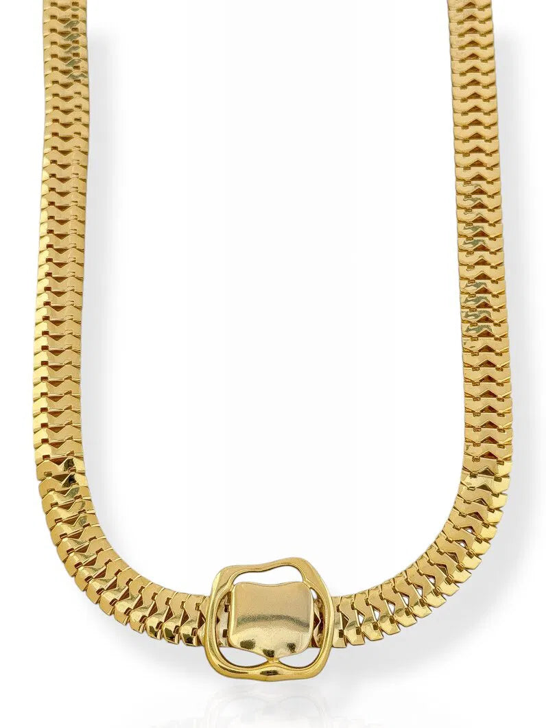Colar Choker Folheado a Ouro 18k Reforçado