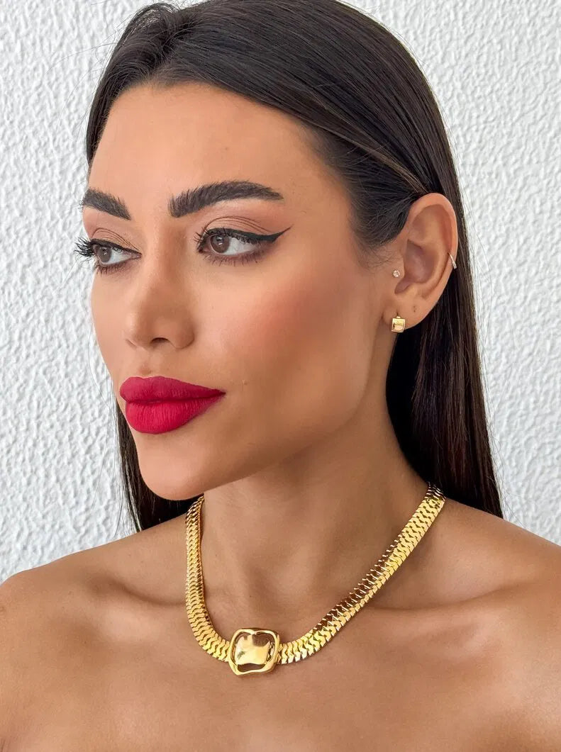 Colar Choker Folheado a Ouro 18k Reforçado