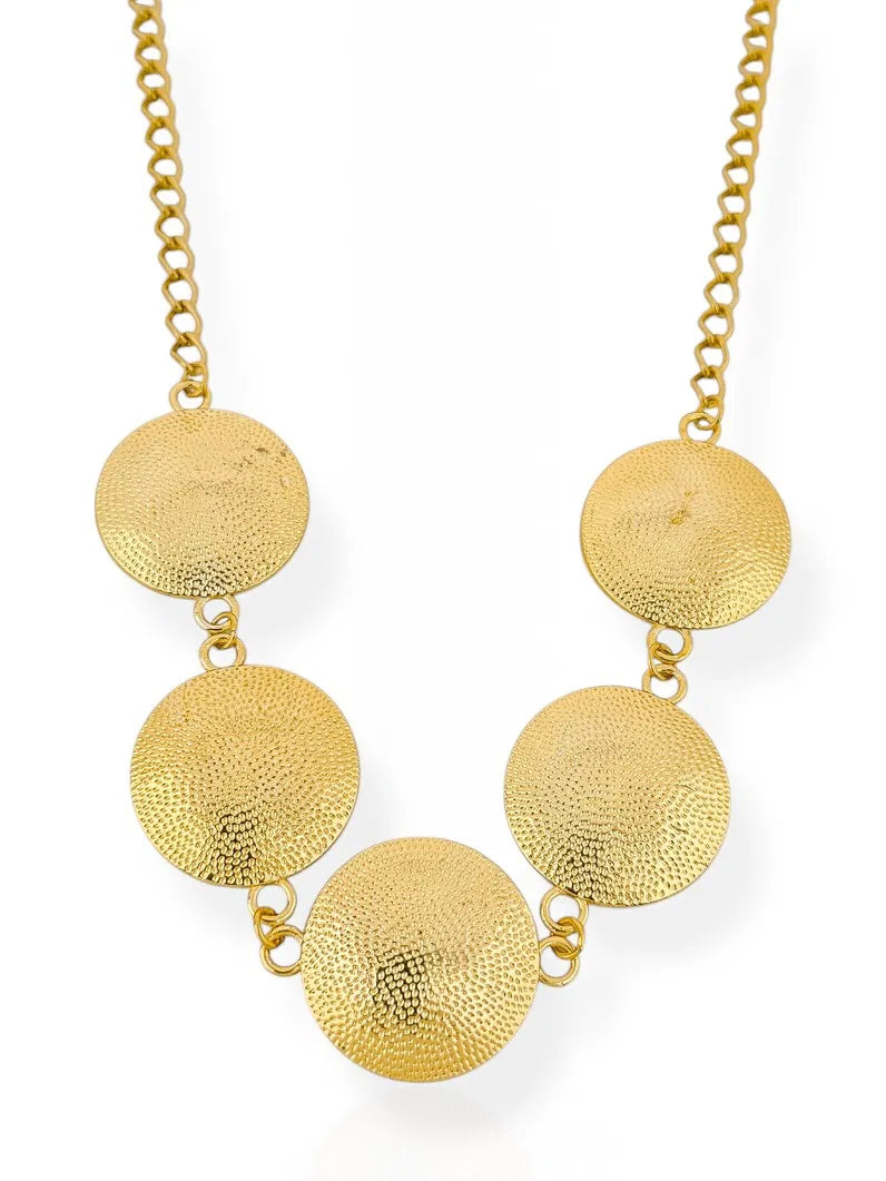 Choker Folheada a Ouro 18k Bottons Martelados - Ouro
