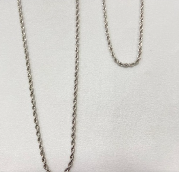 Cordão Baiano Masculino 2mm em Aço Inoxidável