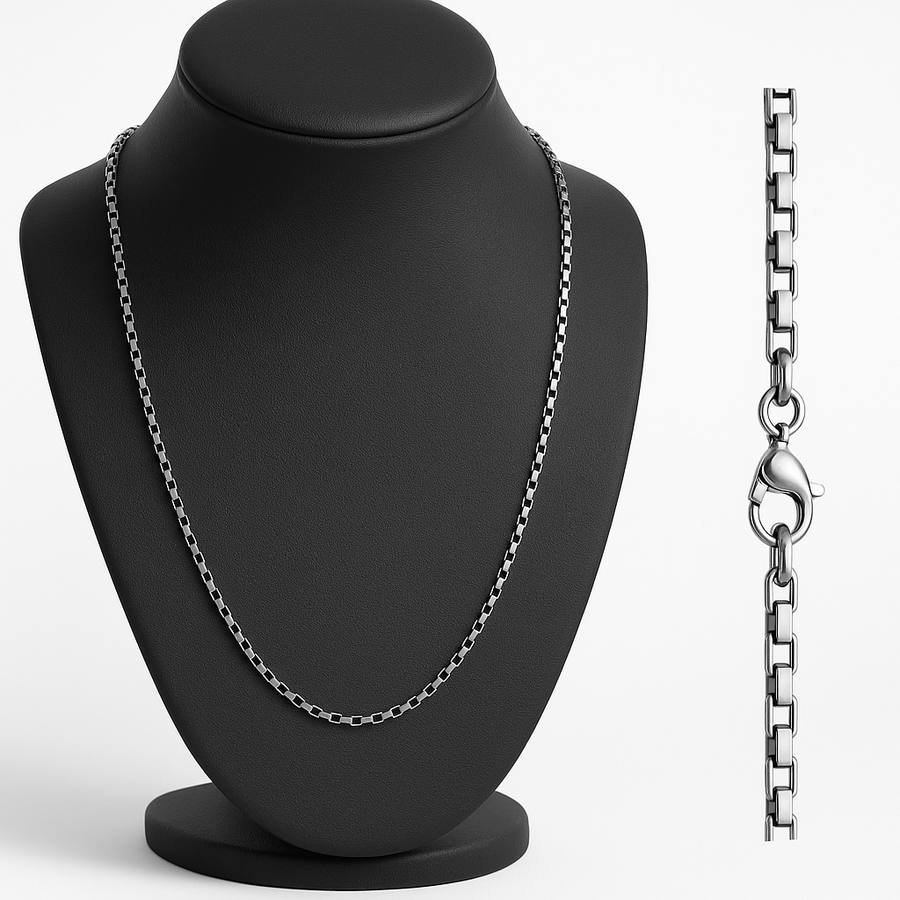 Corrente Masculina Box Steel – Aço Inoxidável