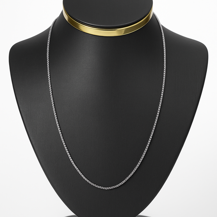 Corrente Mini Cadeado Silver Chain – Aço Inox Masculina