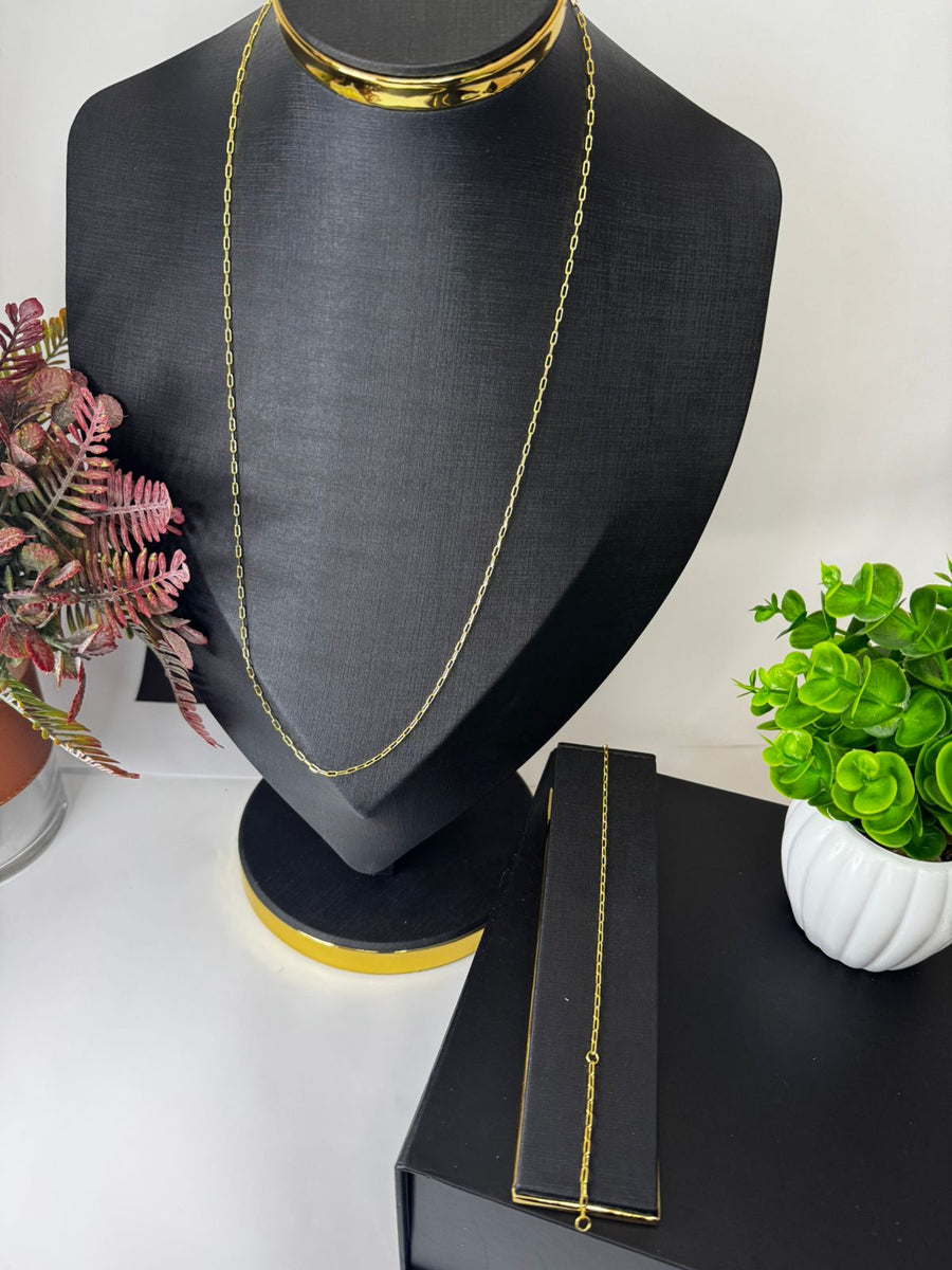 Corrente Elo Veneziana Slim – Banhada a Ouro