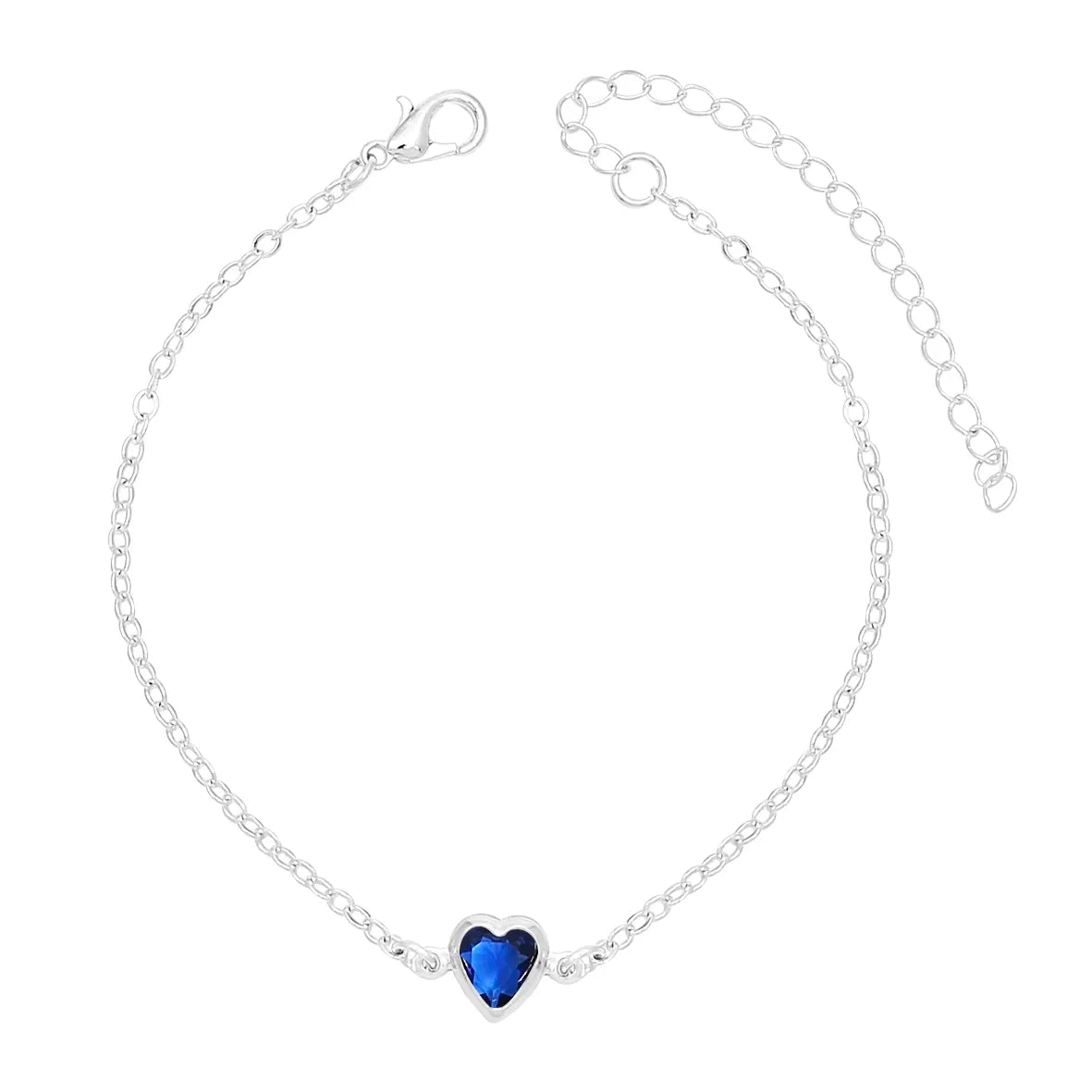 Conjunto Gravatinha + Brinco + Pulseira Coração Strass Folheado Prata 1000