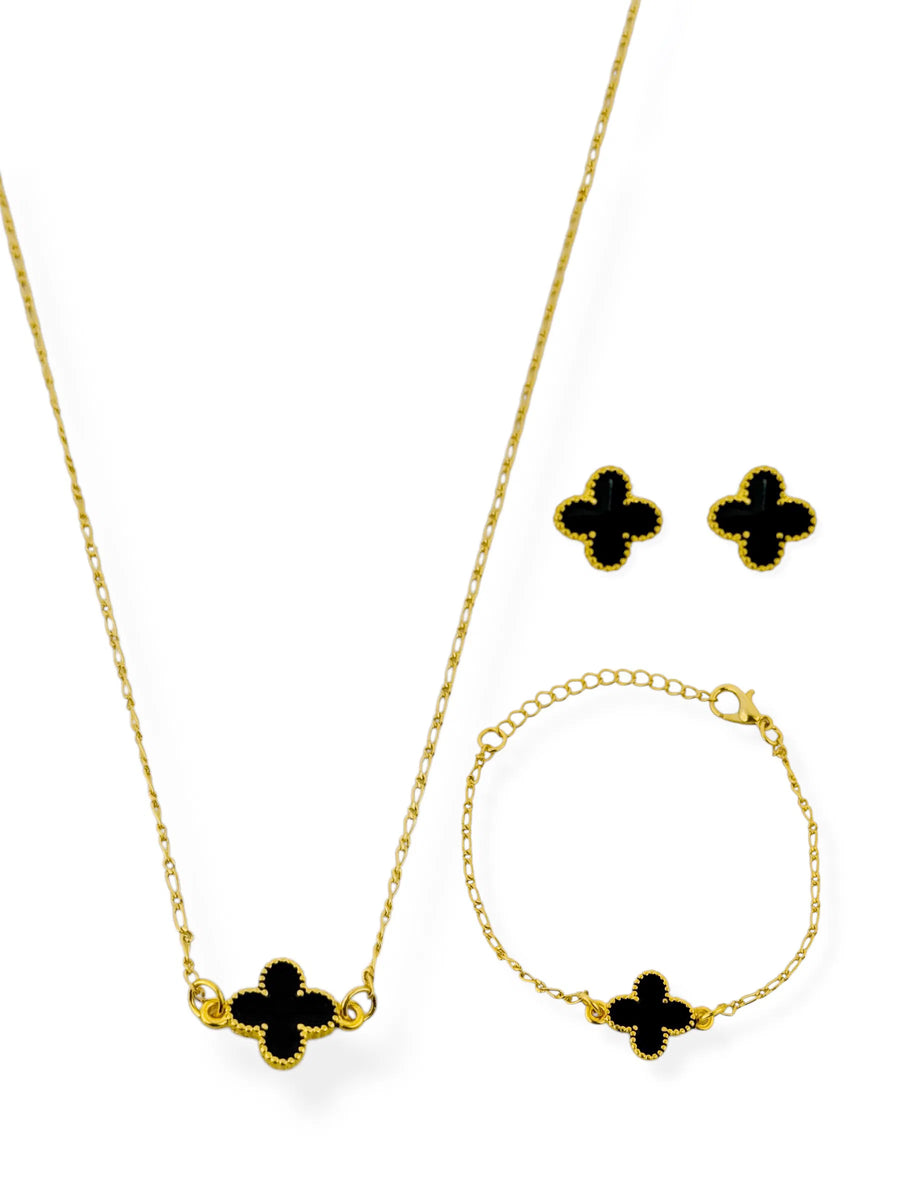 Conjunto Infantil Colar, Brinco e Pulseira Inspiração Resinada