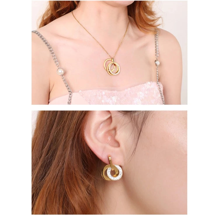 Conjunto Elegance Duo com Pedras