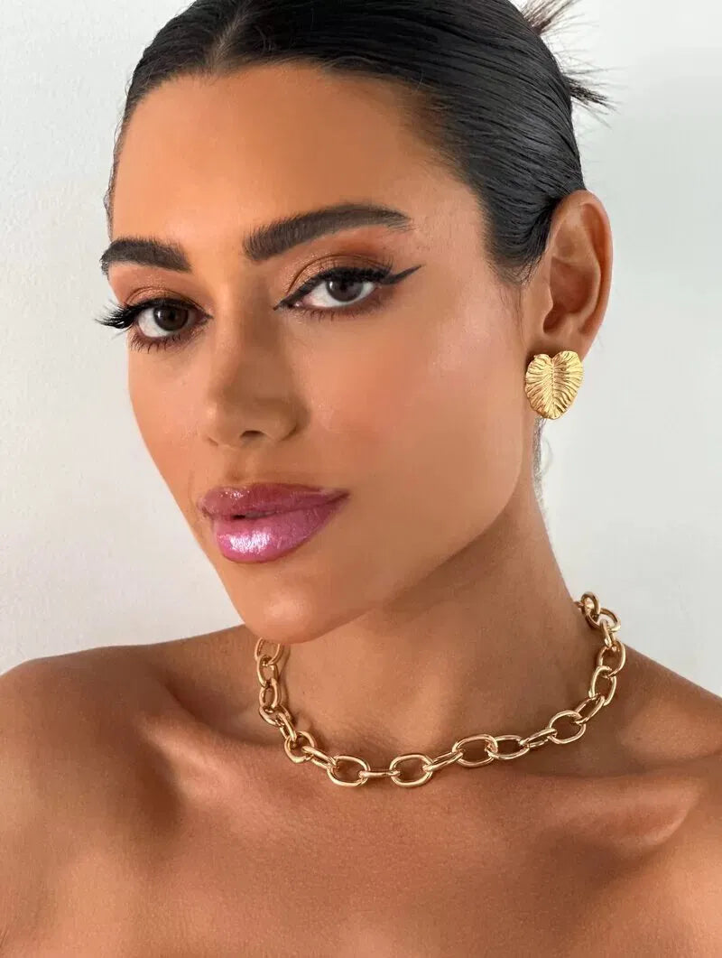 Choker Semi Joia Elo Oval - ouro